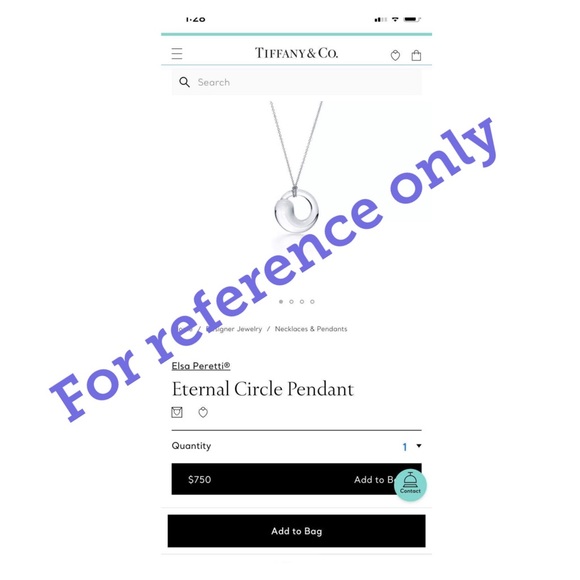 Authentic Tiffany Eternal Circle Pendant - Picture 5 of 5